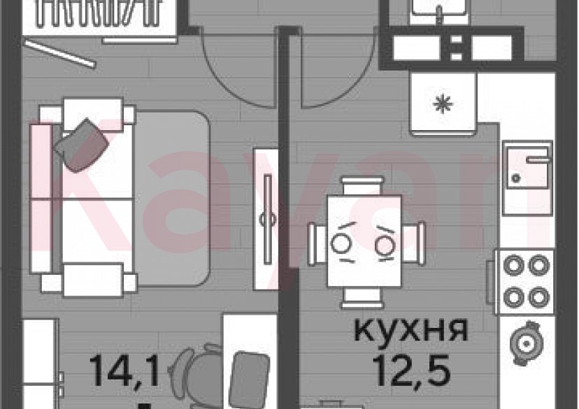 Продажа 1-комн. квартиры, 37.3 кв.м фото 0