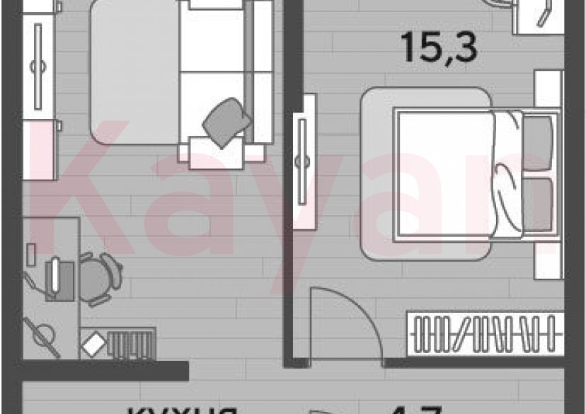 Продажа 1-комн. квартиры, 48.9 кв.м фото 0