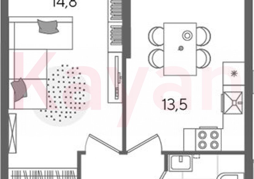 Продажа 1-комн. квартиры, 38.6 кв.м фото 0