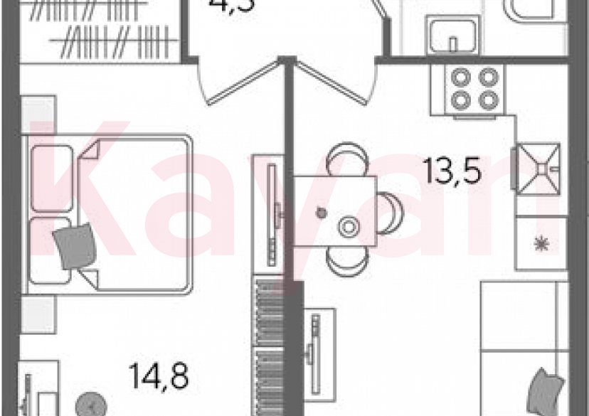 Продажа 1-комн. квартиры, 38.2 кв.м фото 0