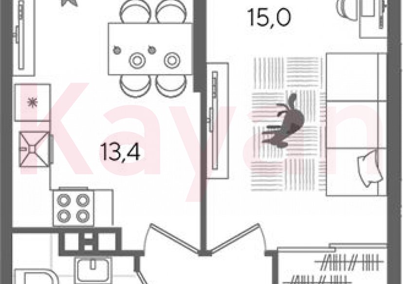 Продажа 1-комн. квартиры, 38.2 кв.м фото 0