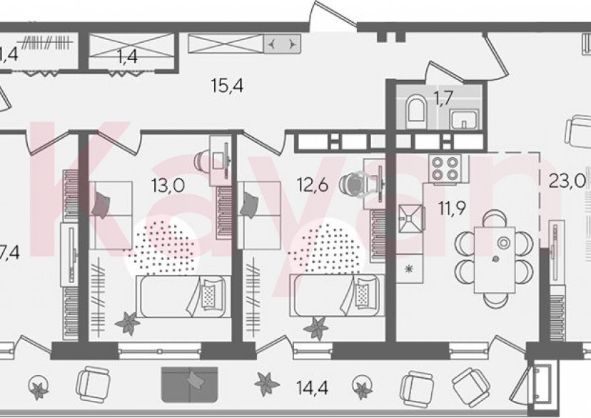 Продажа 5-комн. квартиры, 101.6 кв.м фото 0