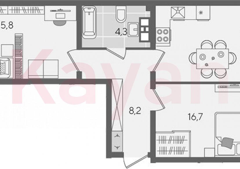 Продажа 3-комн. квартиры, 62.1 кв.м фото 0