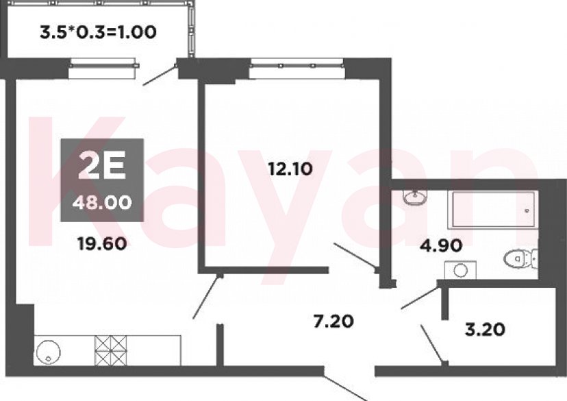 Продажа 2-комн. квартиры, 47 кв.м фото 0