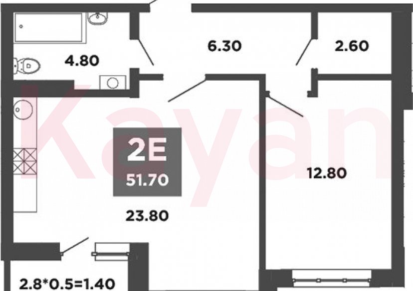 Продажа 2-комн. квартиры, 50.3 кв.м фото 0