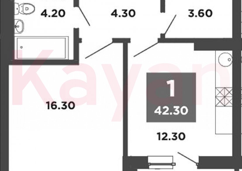 Продажа 1-комн. квартиры, 40.7 кв.м фото 0