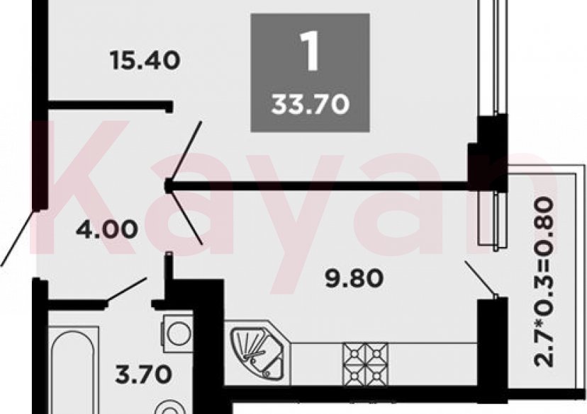 Продажа 1-комн. квартиры, 32.9 кв.м фото 0