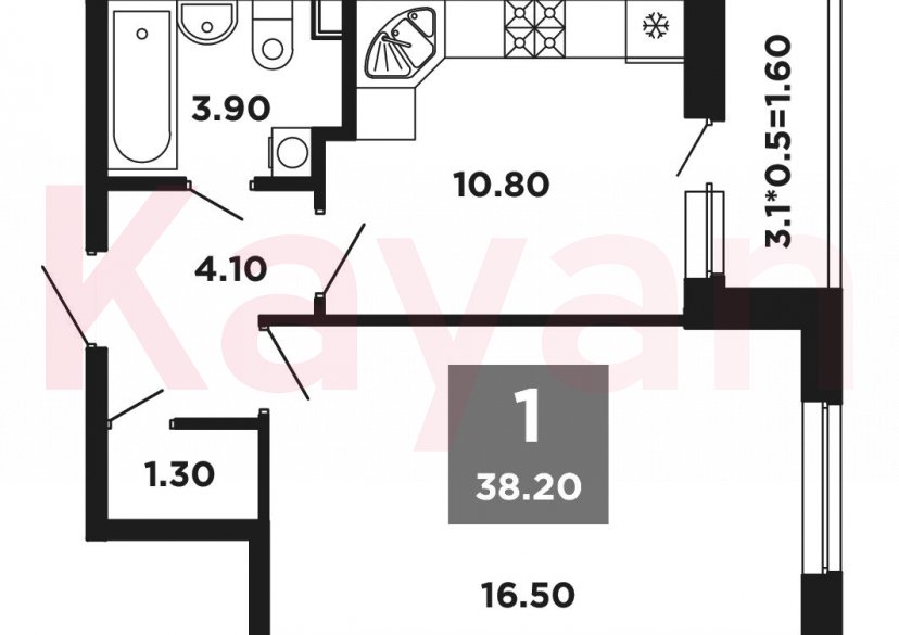 Продажа 1-комн. квартиры, 36.6 кв.м фото 0