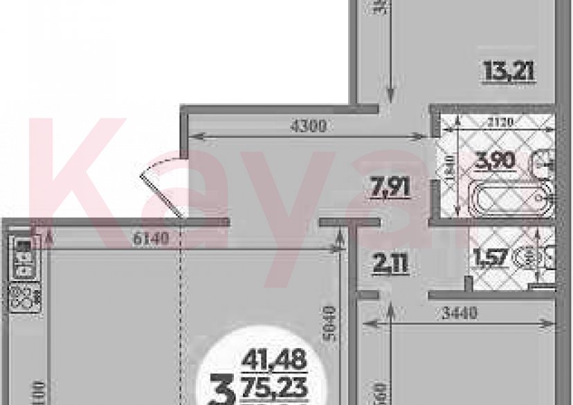 Продажа 3-комн. квартиры, 75.23 кв.м фото 0