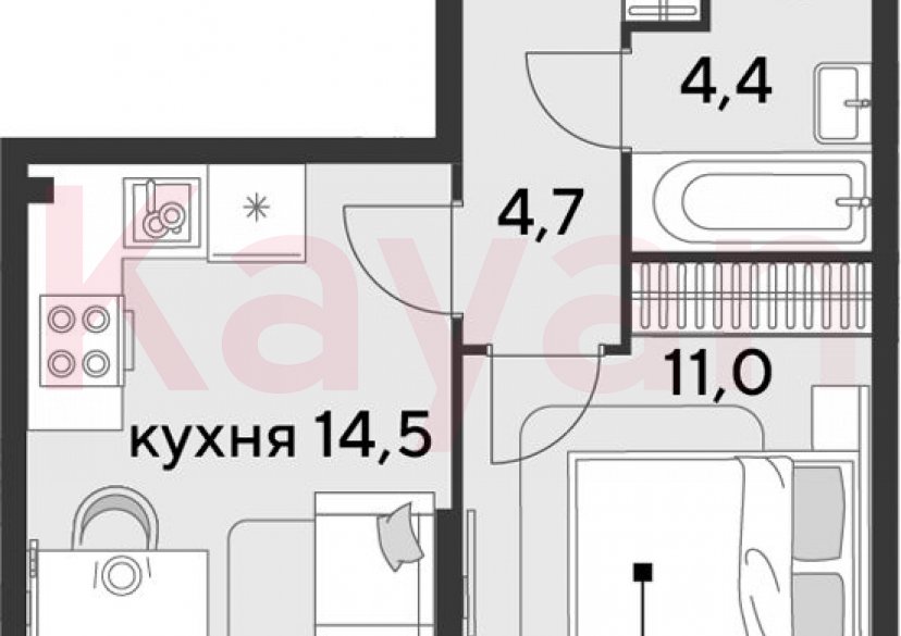 Продажа 1-комн. квартиры, 34.6 кв.м фото 0