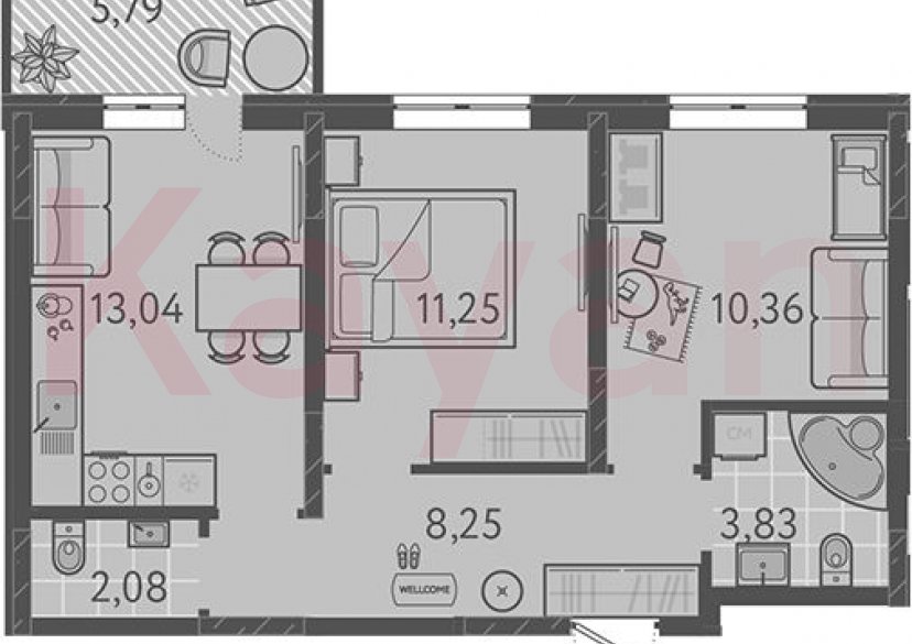 Продажа 2-комн. квартиры, 48.81 кв.м фото 0