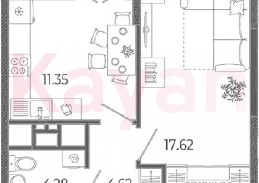 Продажа 1-комн. квартиры, 37.87 кв.м фото 0