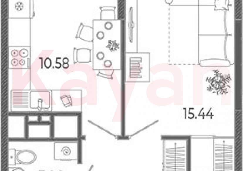 Продажа 1-комн. квартиры, 35.02 кв.м фото 0