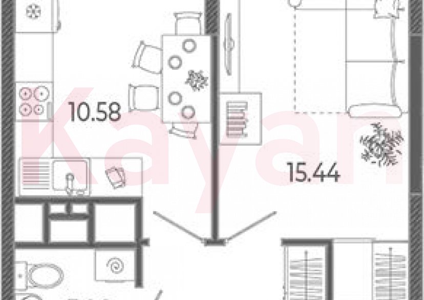 Продажа 1-комн. квартиры, 35.02 кв.м фото 0