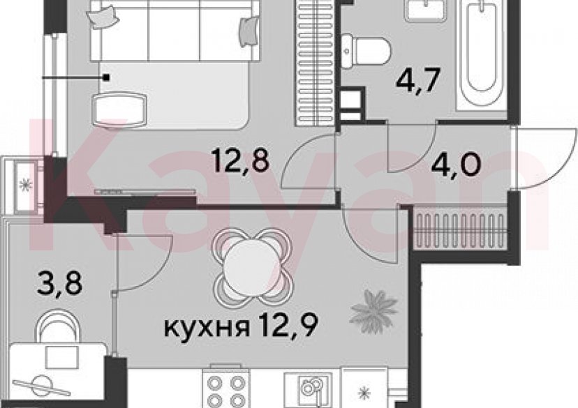 Продажа 1-комн. квартиры, 34.4 кв.м фото 0