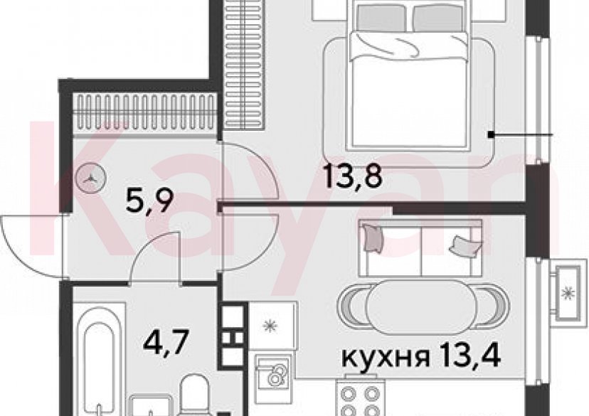 Продажа 1-комн. квартиры, 37.8 кв.м фото 0