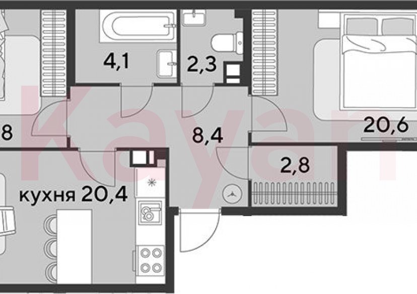 Продажа 3-комн. квартиры, 72.4 кв.м фото 0