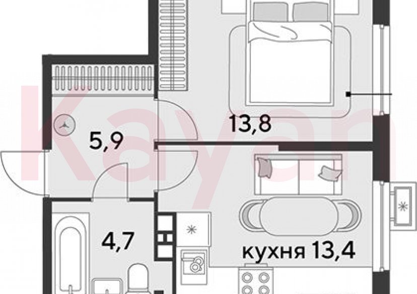 Продажа 1-комн. квартиры, 37.8 кв.м фото 0