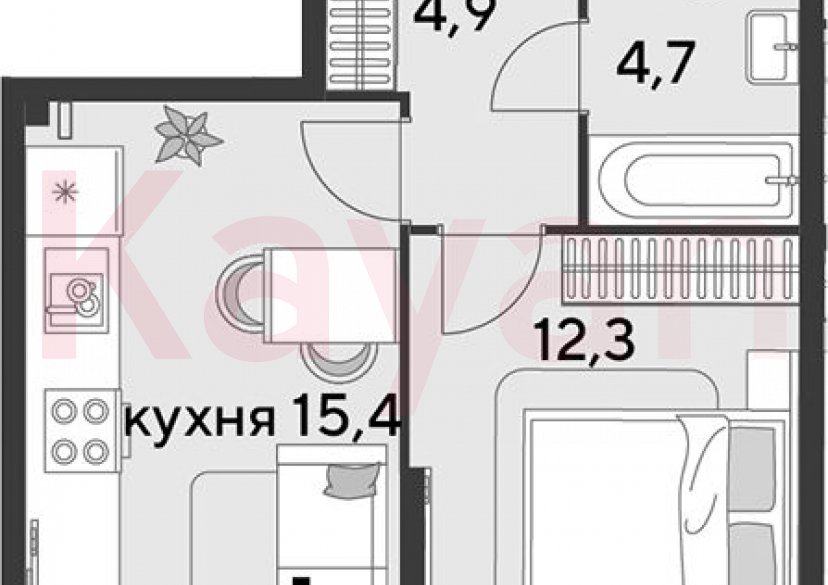 Продажа 2-комн. квартиры, 37.3 кв.м фото 0