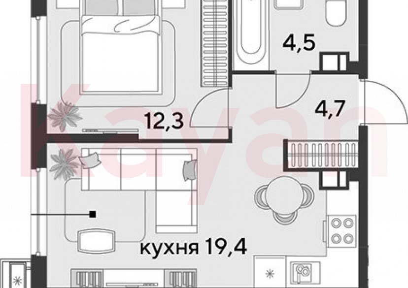 Продажа 2-комн. квартиры, 40.9 кв.м фото 0