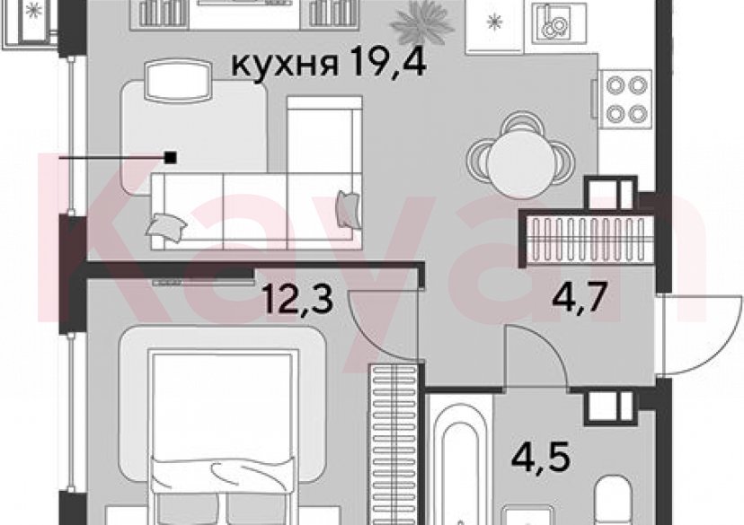 Продажа 2-комн. квартиры, 40.9 кв.м фото 0