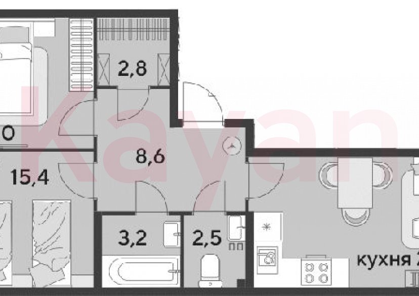 Продажа 3-комн. квартиры, 68.3 кв.м фото 0