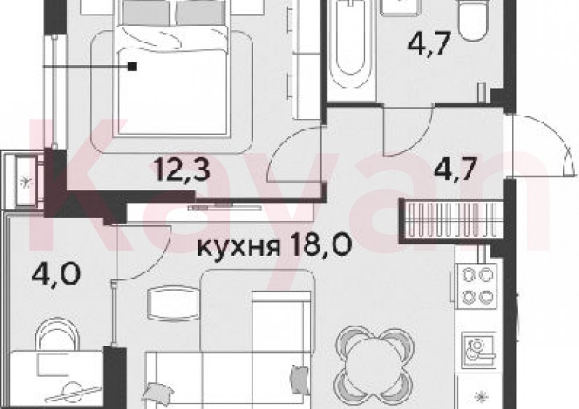 Продажа 2-комн. квартиры, 39.7 кв.м фото 0