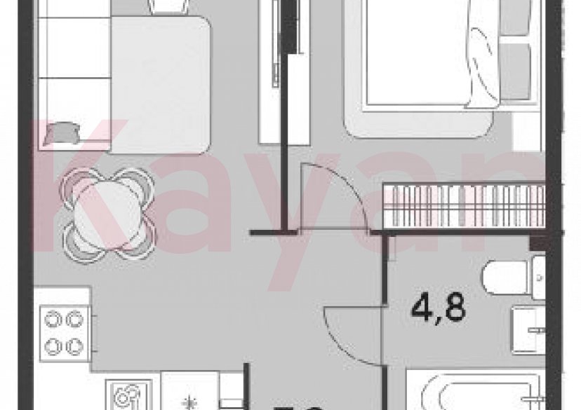 Продажа 2-комн. квартиры, 44.7 кв.м фото 0