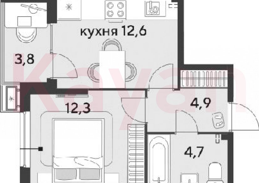 Продажа 1-комн. квартиры, 34.5 кв.м фото 0