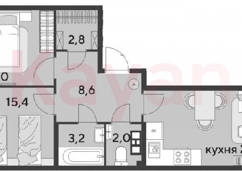 Продажа 3-комн. квартиры, 67.8 кв.м фото 0