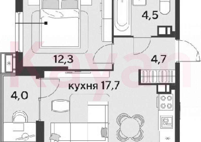 Продажа 2-комн. квартиры, 39.2 кв.м фото 0