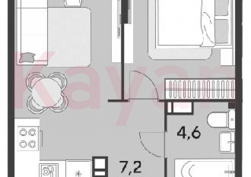 Продажа 2-комн. квартиры, 44.2 кв.м фото 0