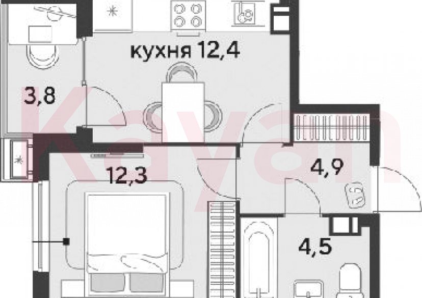 Продажа 1-комн. квартиры, 34.1 кв.м фото 0