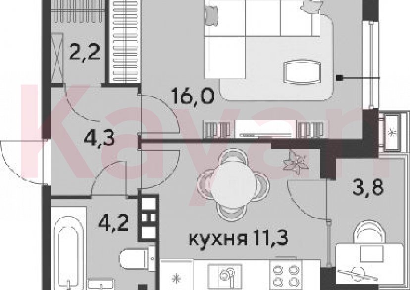 Продажа 1-комн. квартиры, 38 кв.м фото 0