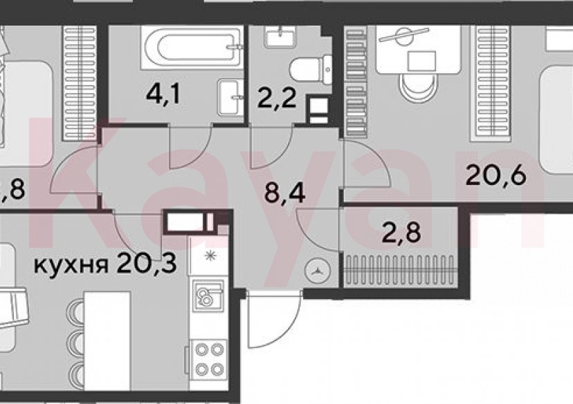 Продажа 3-комн. квартиры, 72.2 кв.м фото 0