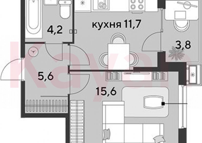 Продажа 1-комн. квартиры, 37.1 кв.м фото 0