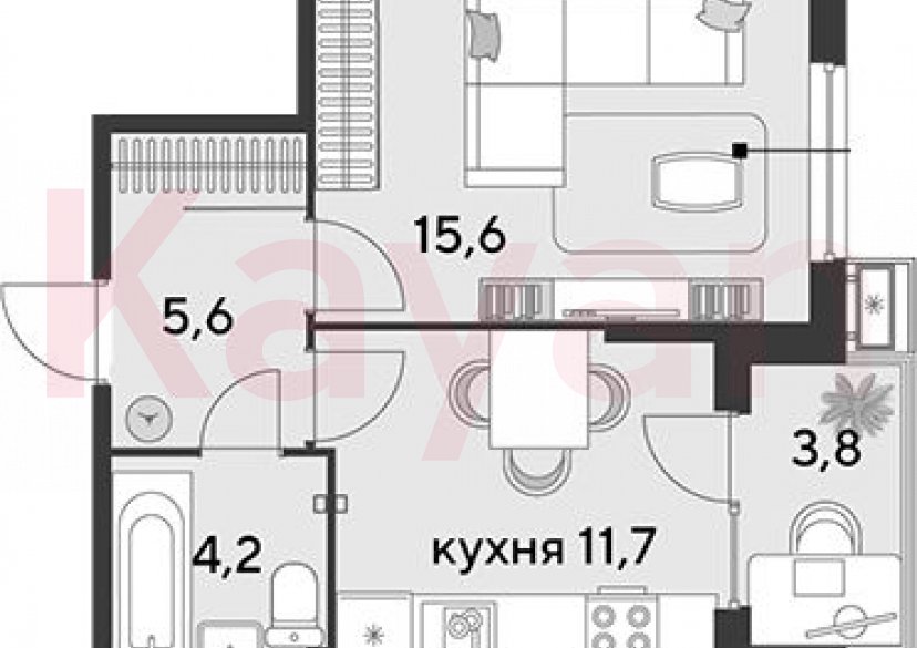 Продажа 1-комн. квартиры, 37.1 кв.м фото 0