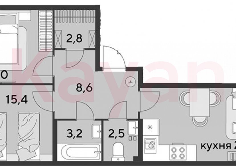 Продажа 3-комн. квартиры, 68.3 кв.м фото 0