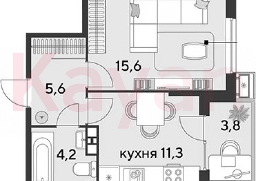 Продажа 1-комн. квартиры, 36.7 кв.м фото 0