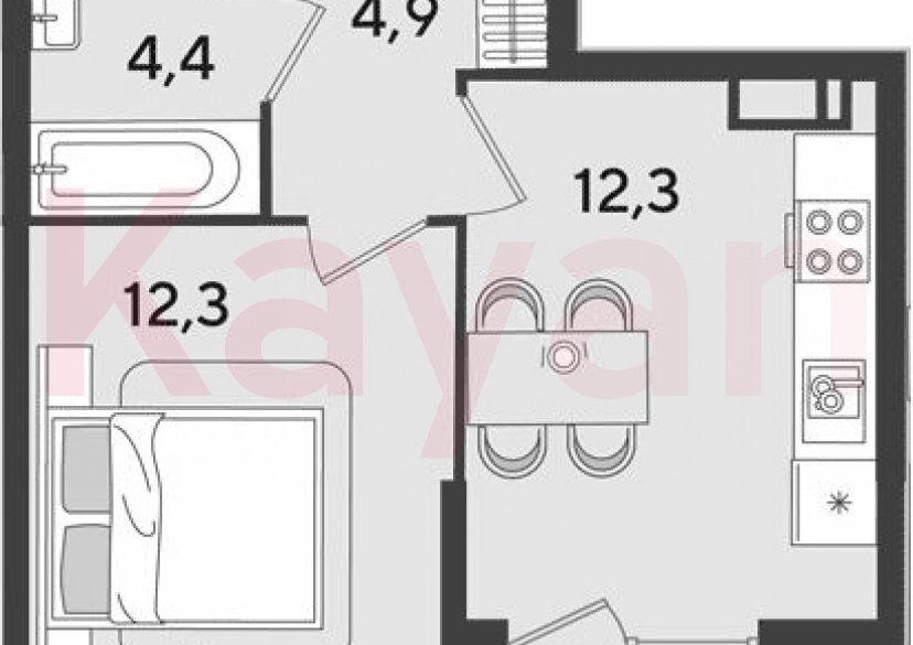 Продажа 1-комн. квартиры, 33.9 кв.м фото 0