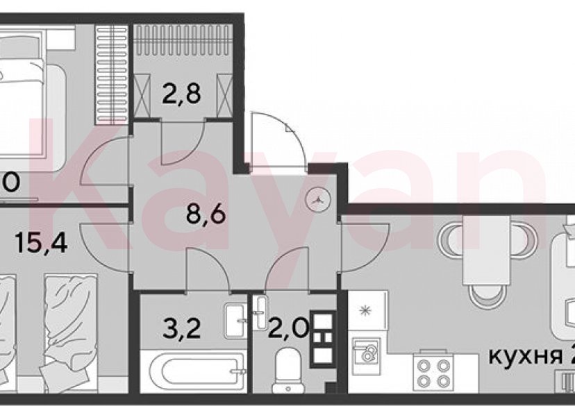 Продажа 3-комн. квартиры, 67.8 кв.м фото 0