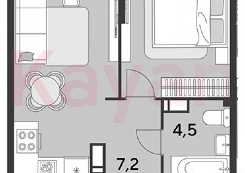 Продажа 2-комн. квартиры, 44 кв.м фото 0