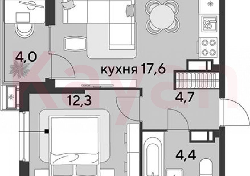 Продажа 2-комн. квартиры, 39 кв.м фото 0