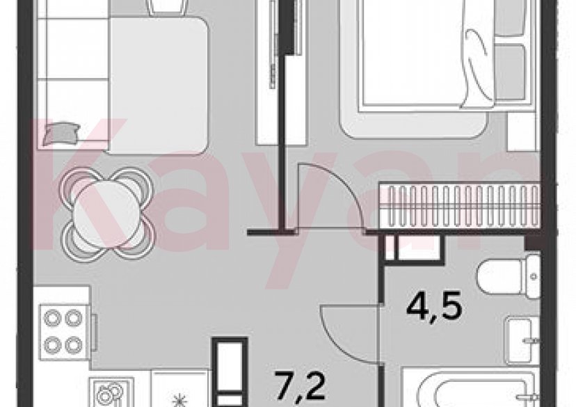 Продажа 2-комн. квартиры, 44 кв.м фото 0