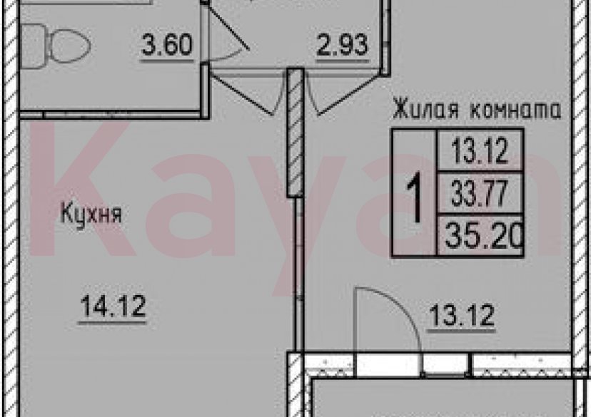 Продажа 1-комн. квартиры, 33.77 кв.м фото 0