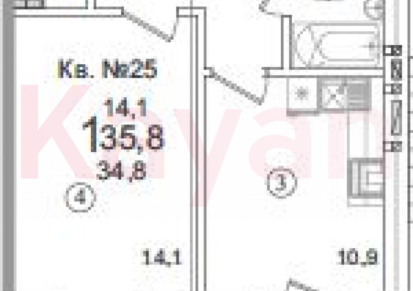 Продажа 1-комн. квартиры, 34.8 кв.м фото 0