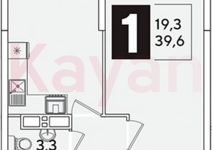 Продажа 1-комн. квартиры, 39.6 кв.м фото 0