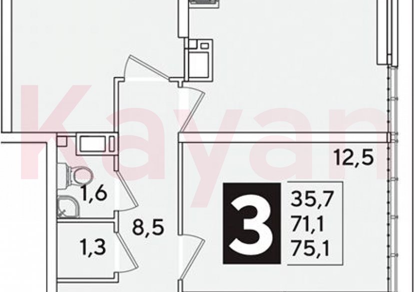 Продажа 4-комн. квартиры, 71.1 кв.м фото 0