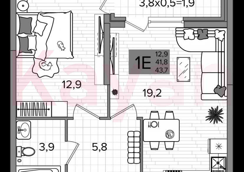 Продажа 2-комн. квартиры, 41.8 кв.м фото 0