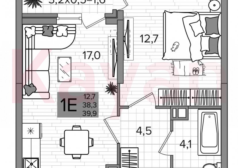 Продажа 2-комн. квартиры, 38.3 кв.м фото 0